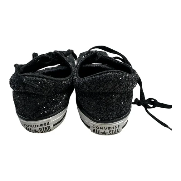 Converse Chuck Taylor All Star Low Top‎ Glitter Black Sneakers Women US 7 - Picture 2 of 12
